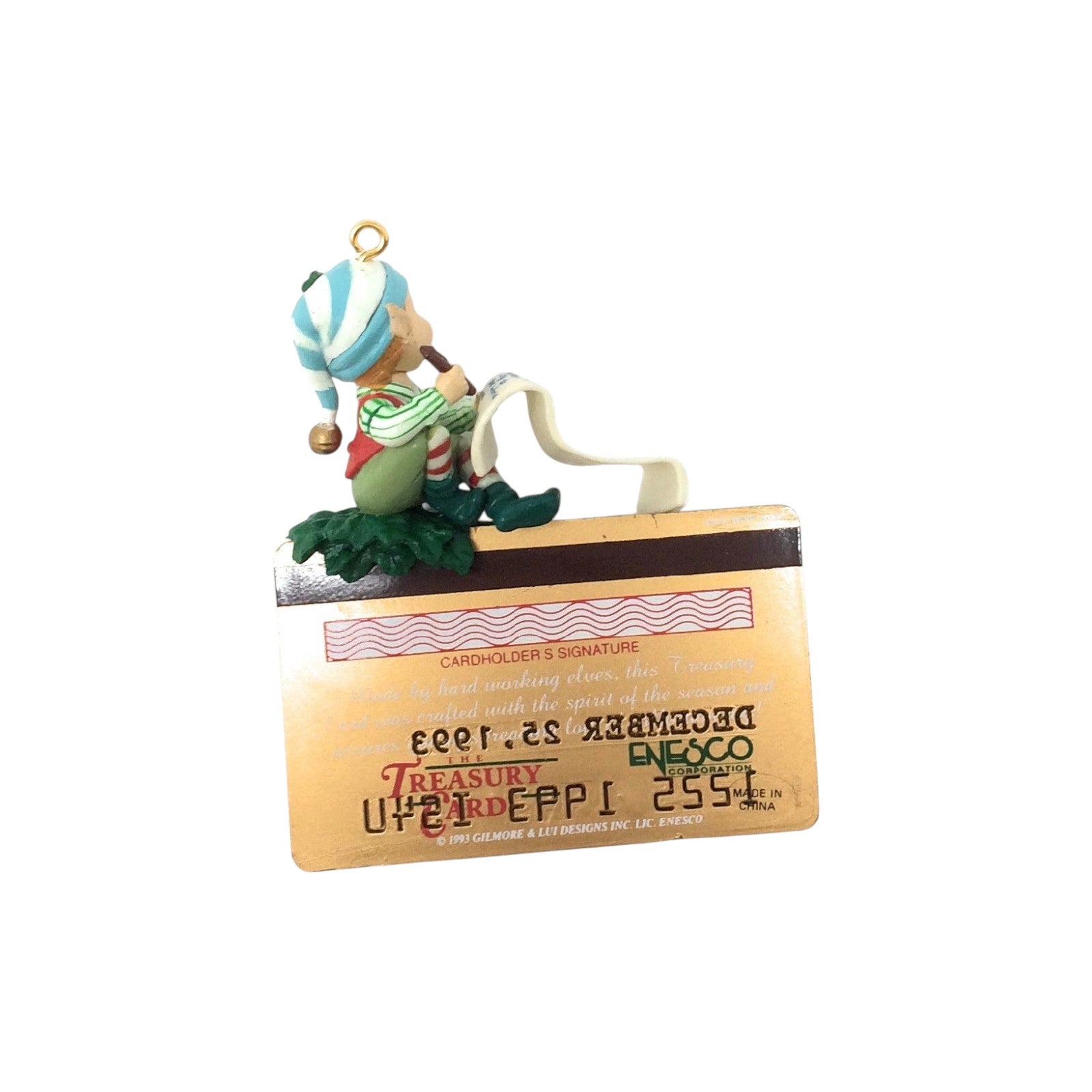 1993-1994 The Treasury Card Enesco Ornament (Elf) T0001 Image5