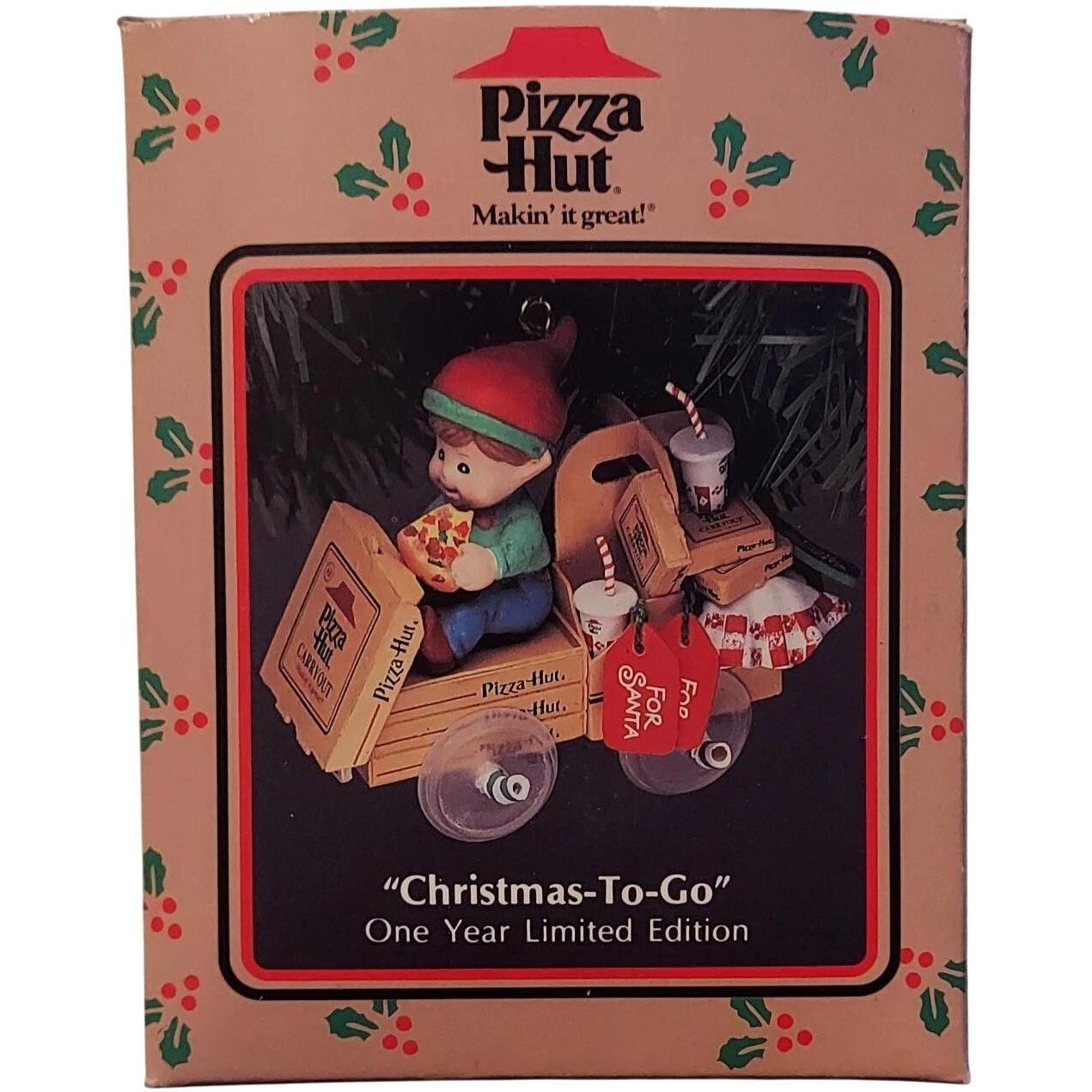 1993 Christmas-To-Go Pizza Hut Enesco Ornament (Kitchen) 595217