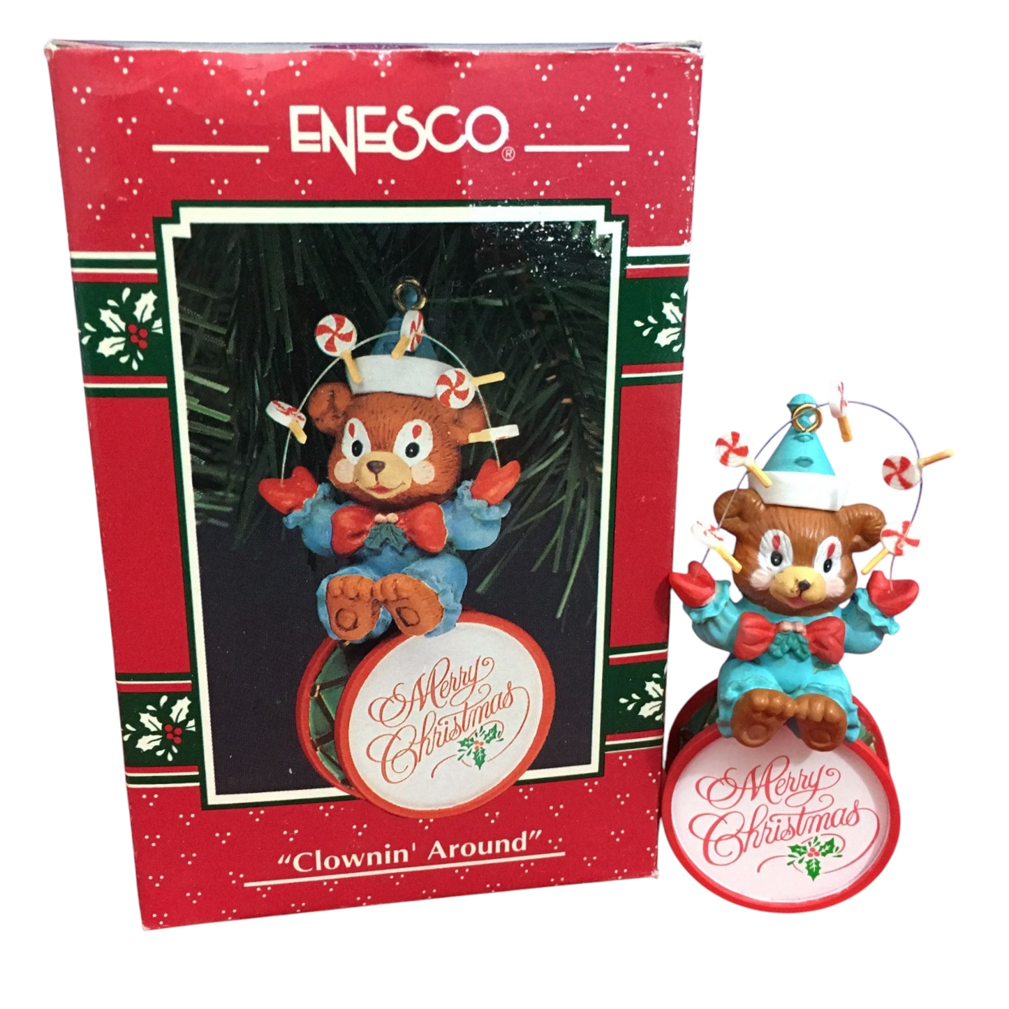 1993 Clowinin' Around Enesco Ornament (Teddy Bear) 595454