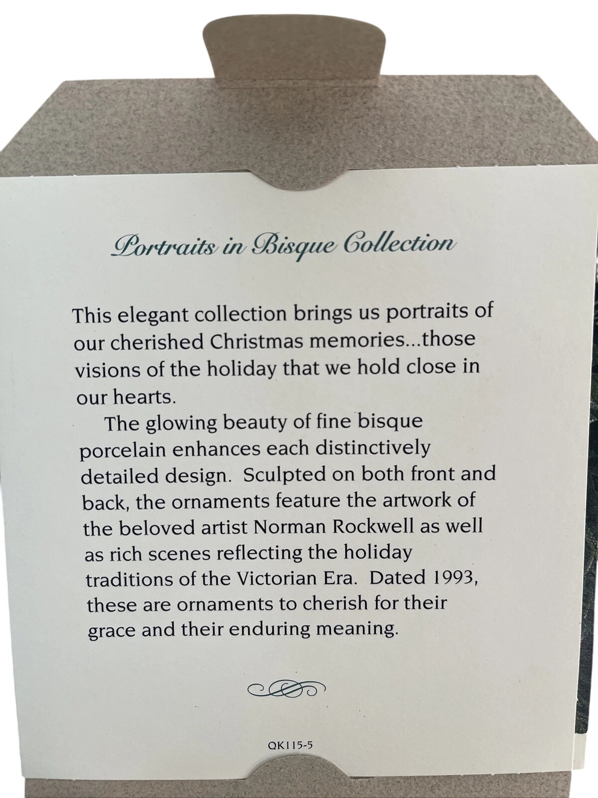 1993 Filling the Stocking Hallmark Ornament (Portraits in Bisque Collection) QK1155