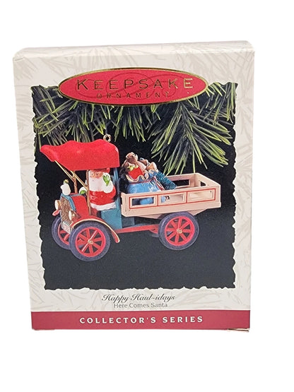 1993 Happy Haul‑idays Hallmark Ornament (Here Comes Santa) QX4102
