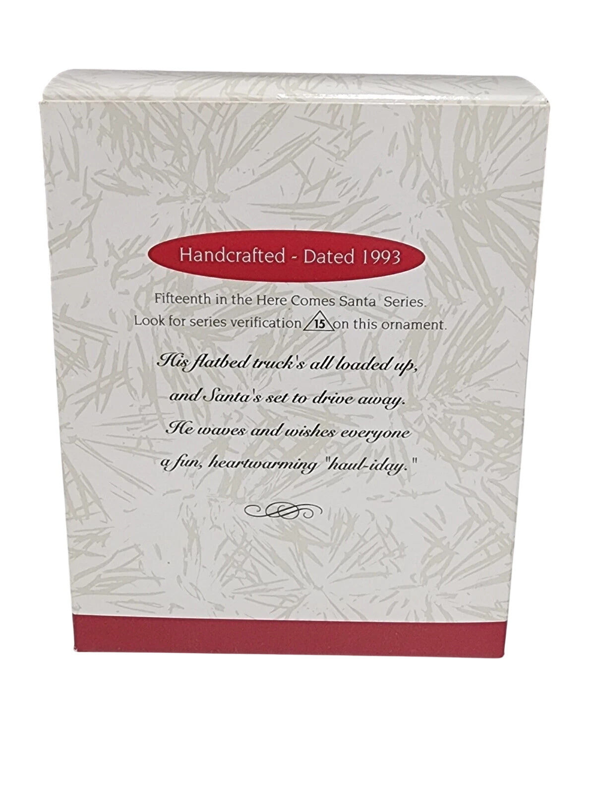 1993 Happy Haul‑idays Hallmark Ornament (Here Comes Santa) QX4102