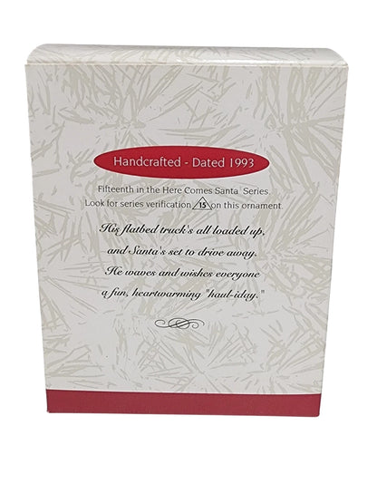 1993 Happy Haul‑idays Hallmark Ornament (Here Comes Santa) QX4102