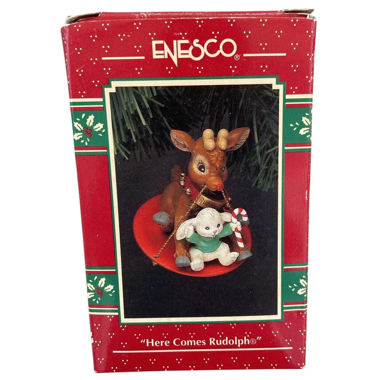 1993 Here Comes Rudolph Enesco Ornament (Reindeer) 597686