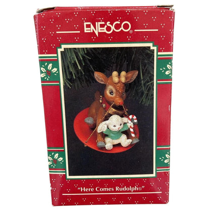 1993 Here Comes Rudolph Enesco Ornament (Reindeer) 597686