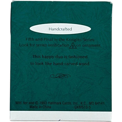 1993 Mr. & Mrs. Kringle Holding Wreath Hallmark Ornament (The Kringles) QXM5135