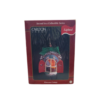 1993 Pinecone Cottage Carlton Cards Ornaments (Christmas Window) ORN-002M