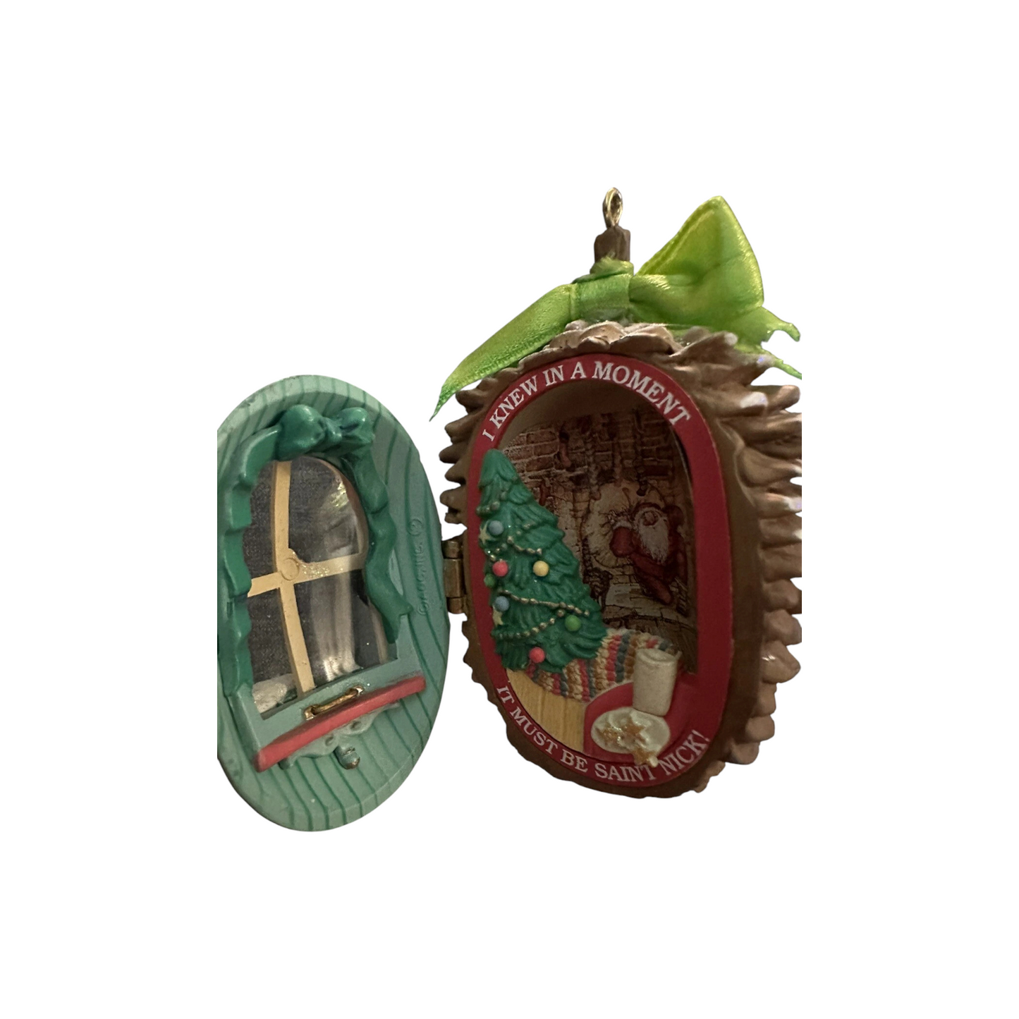 1993 Pinecone Cottage Carlton Cards Ornaments (Christmas Window) ORN-002M