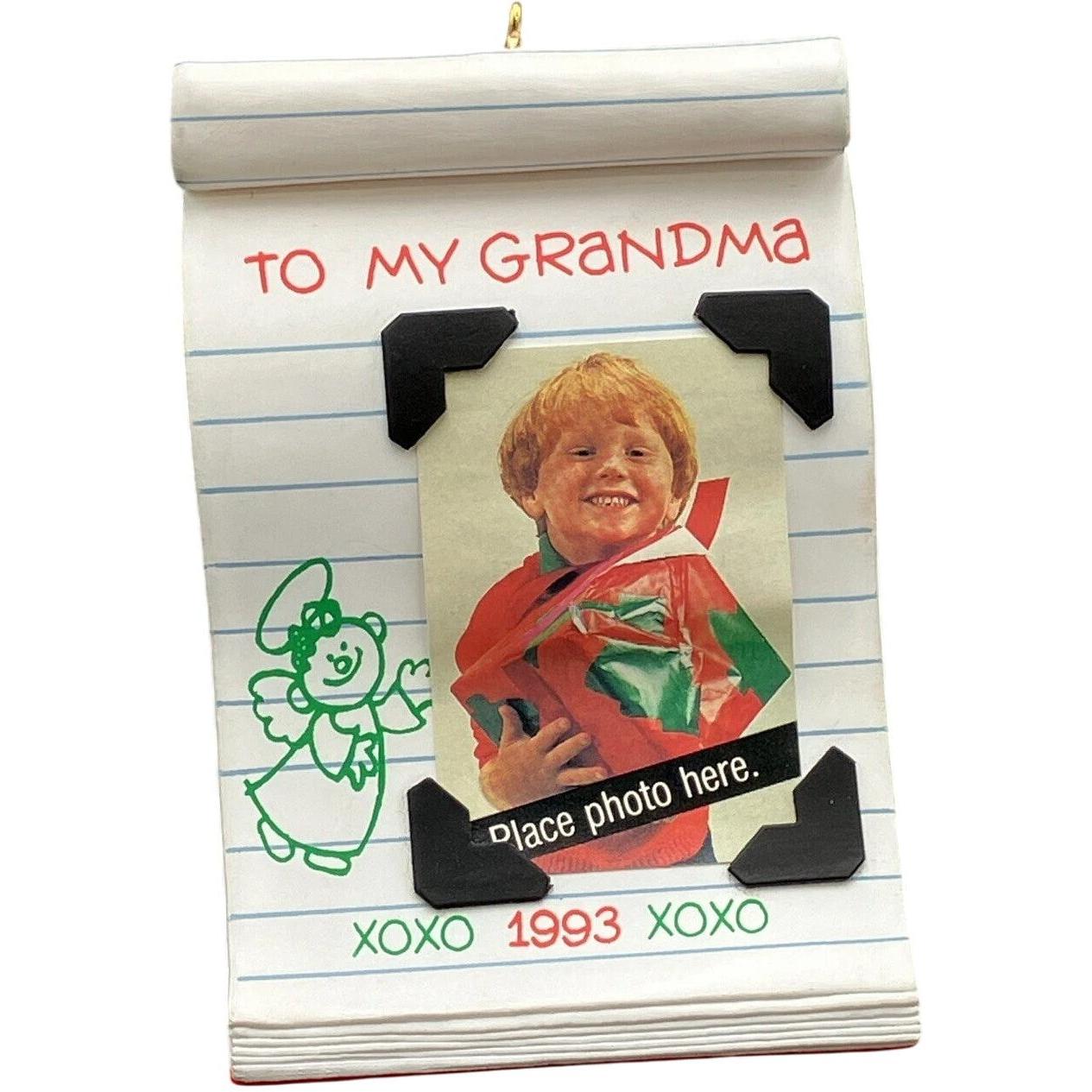 1993 To My Grandma Hallmark Ornament (Photo Holder) QX5555