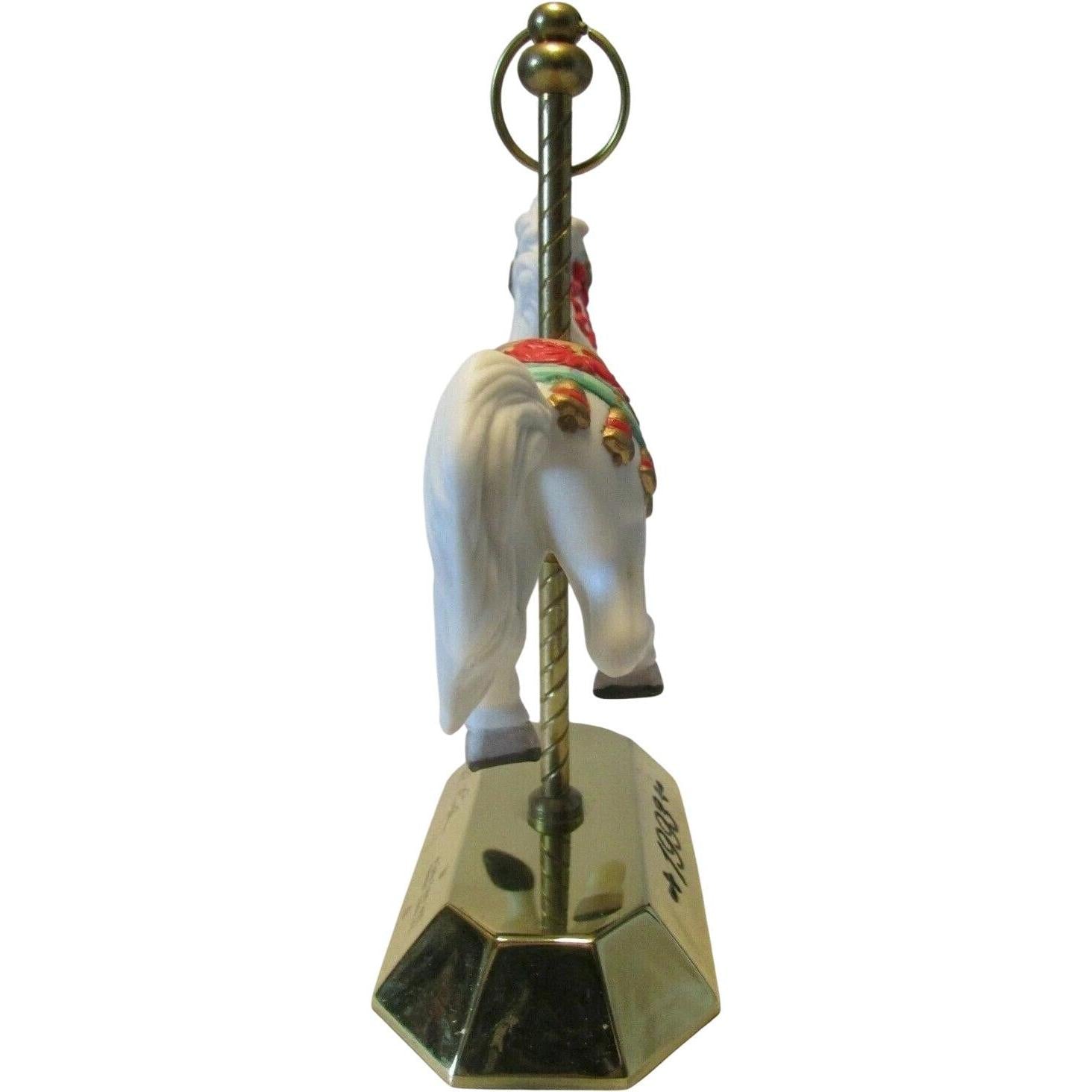 1993 White Hallmark Ornament (Tobin Fraley Carousel Horse) QX5502