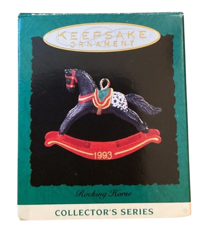1993 Appaloosa Black with Red Rocker Hallmark Ornament (Miniature Rocking Horse) QXM5112 Image2