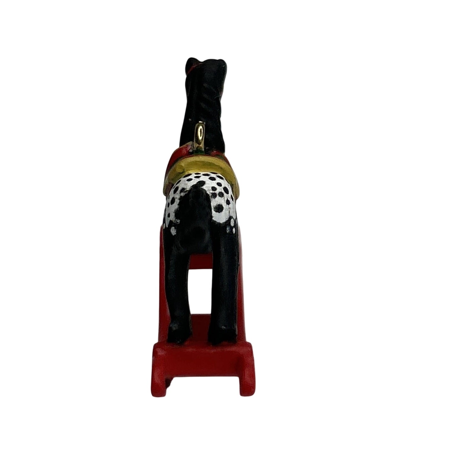1993 Appaloosa Black with Red Rocker Hallmark Ornament (Miniature Rocking Horse) QXM5112 Image5