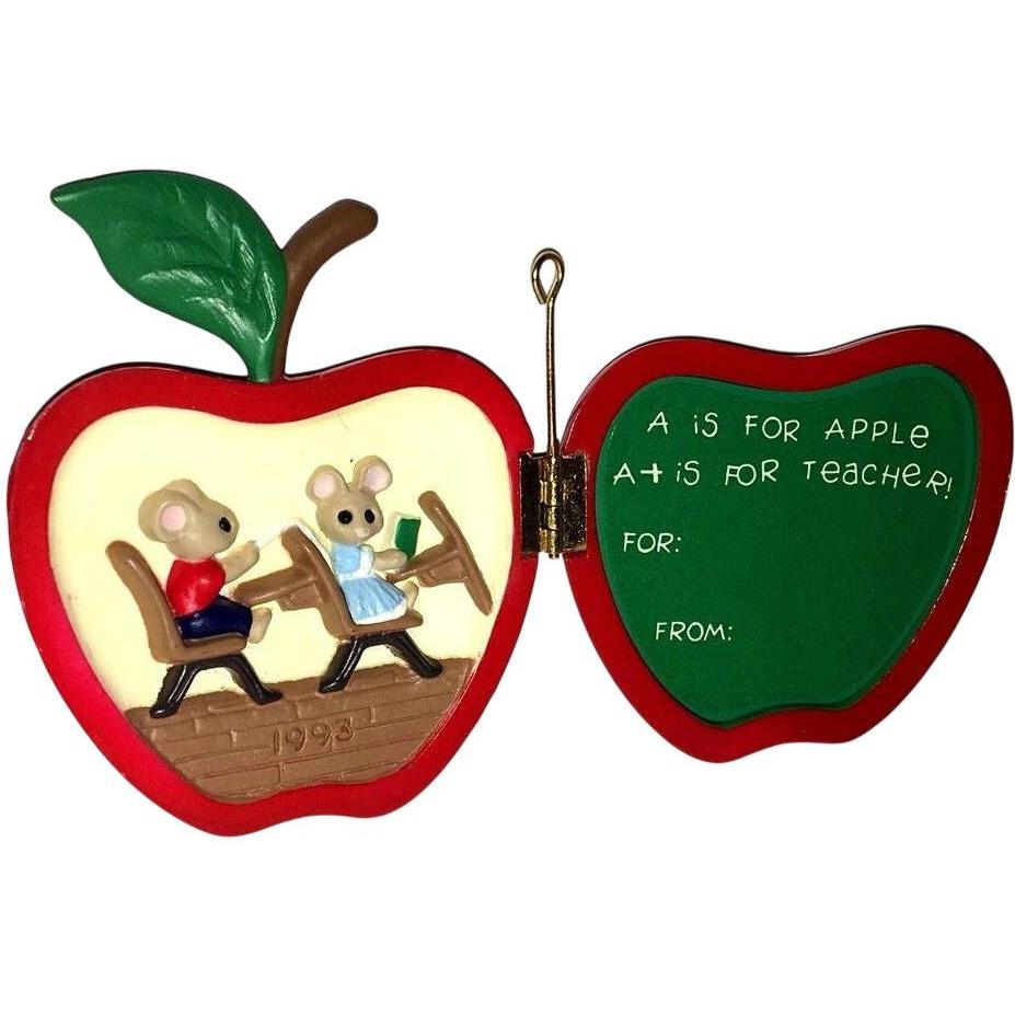 1993 Apple for Teacher Hallmark Ornament (Teacher) QX5902