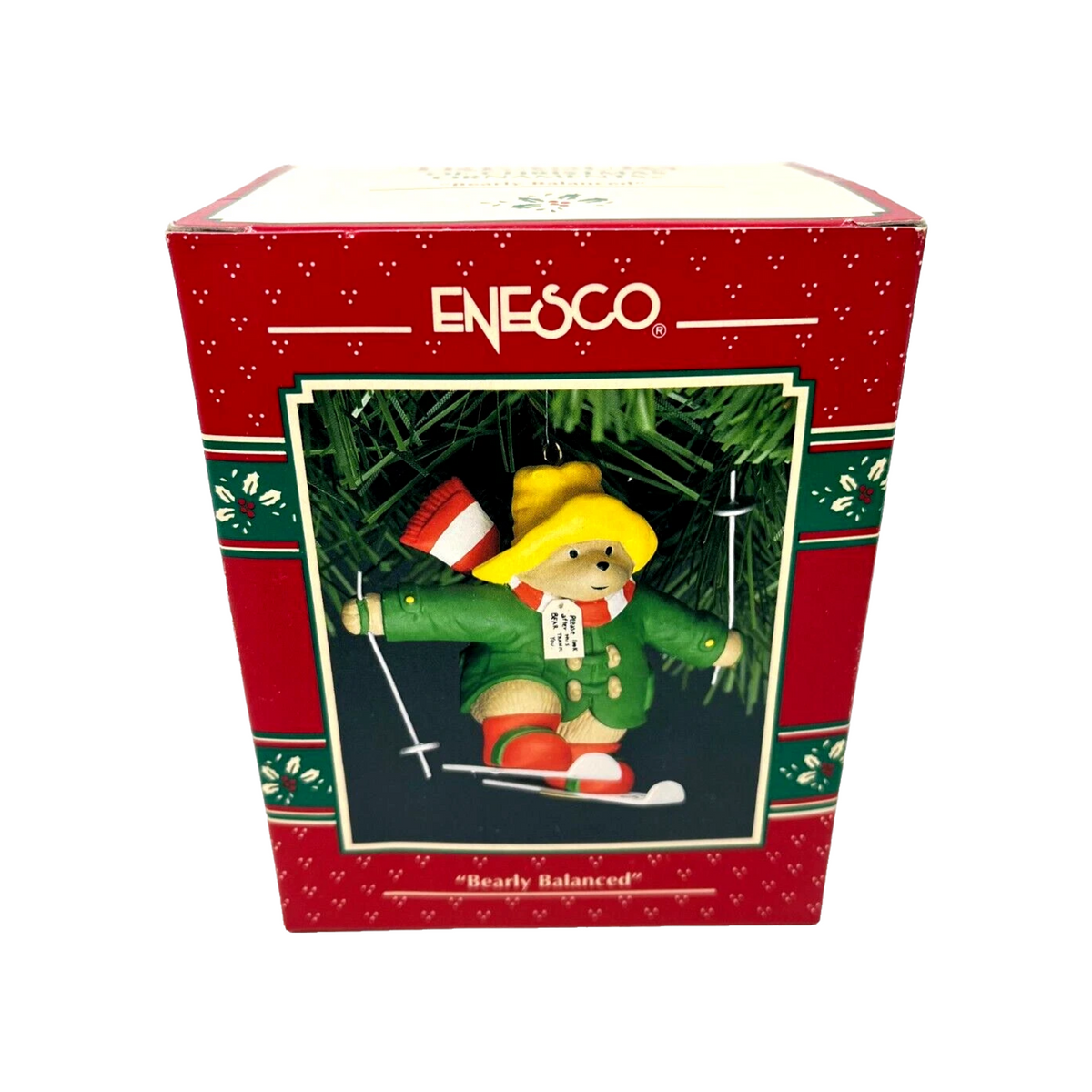 1993 Bearly Balanced Enesco Ornament (Teddy Bear) 580724 Image2