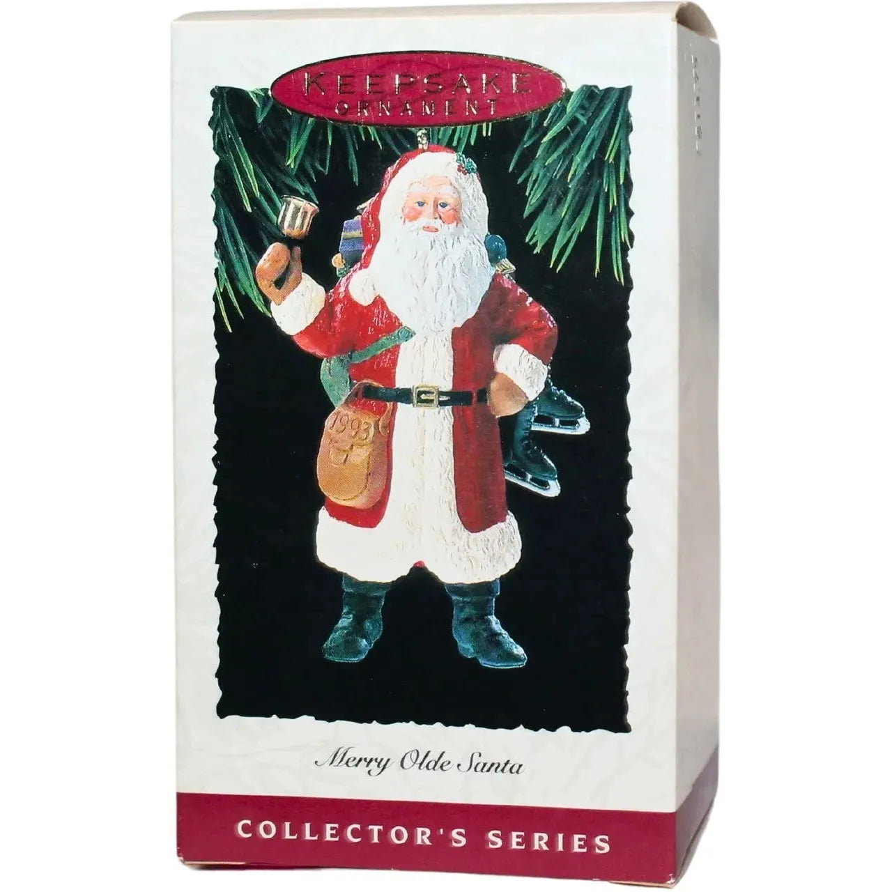 1993 Bell and Ice Skates Hallmark Ornament (Merry Olde Santa) QX4842