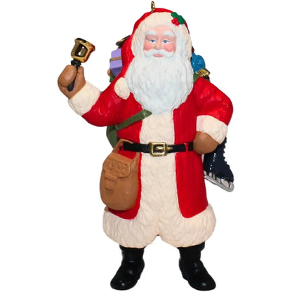 1993 Bell and Ice Skates Hallmark Ornament (Merry Olde Santa) QX4842