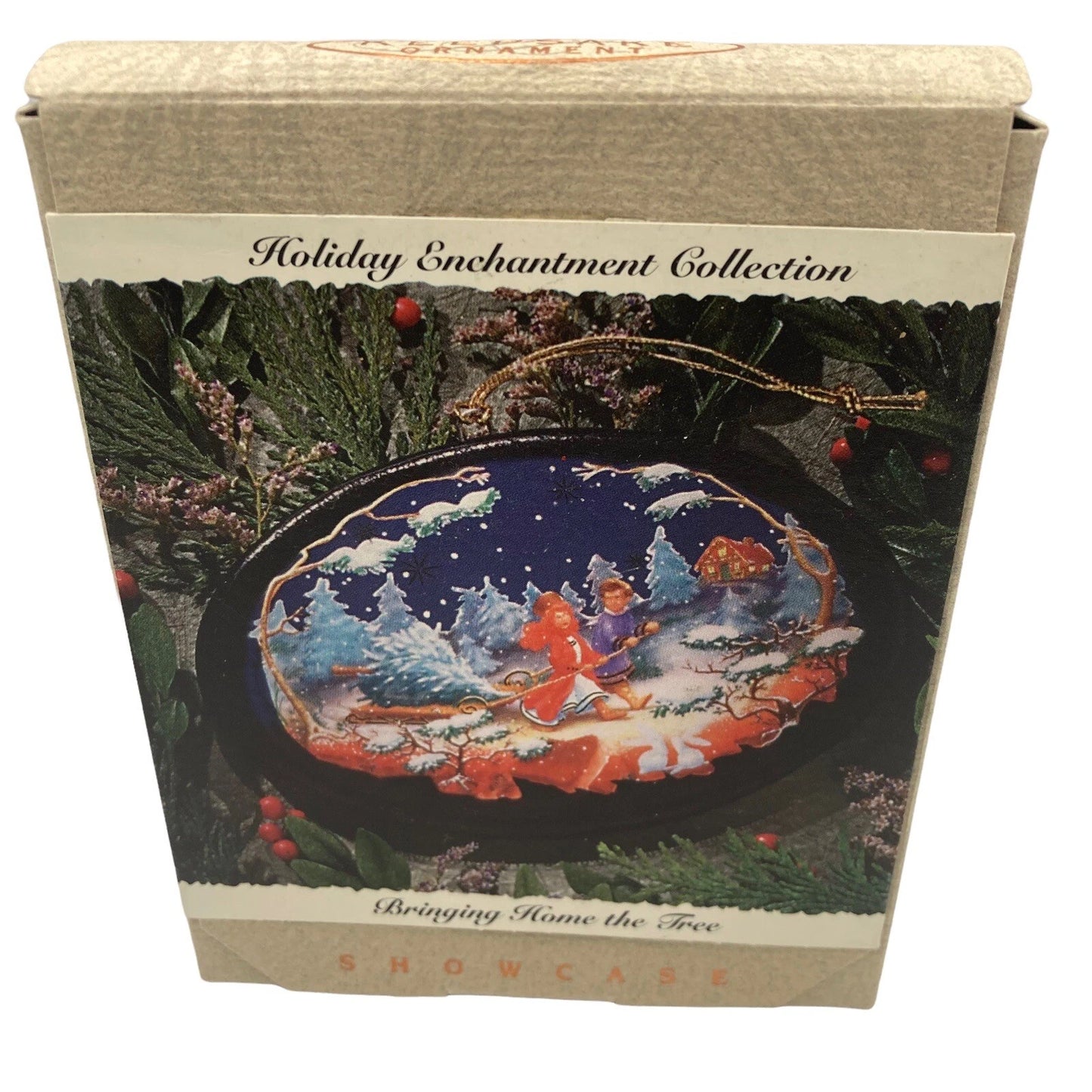 1993 Bring Home the Tree Hallmark Ornament (Holiday Enchanted Collection) QK1042