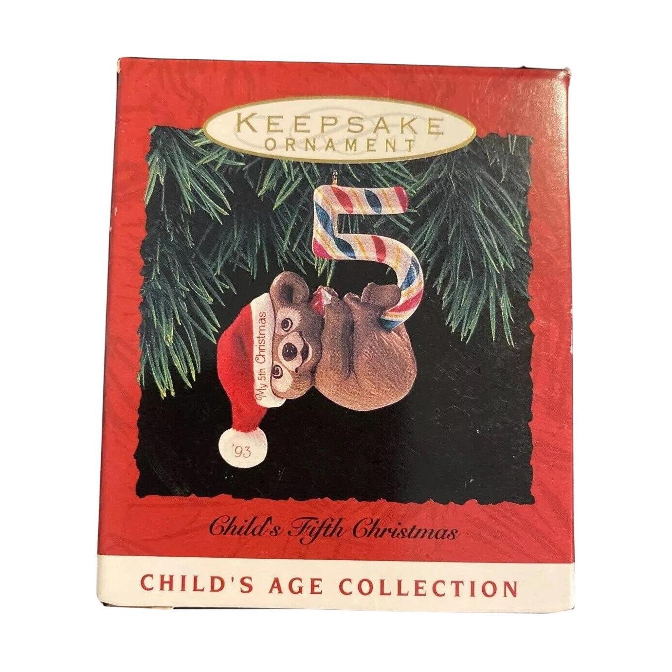 1993 Child's Fifth Christmas Hallmark Ornament (Child's Age Collection) QX5222 Image2