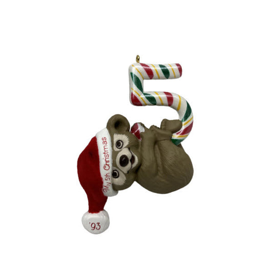 1993 Child's Fifth Christmas Hallmark Ornament (Child's Age Collection) QX5222