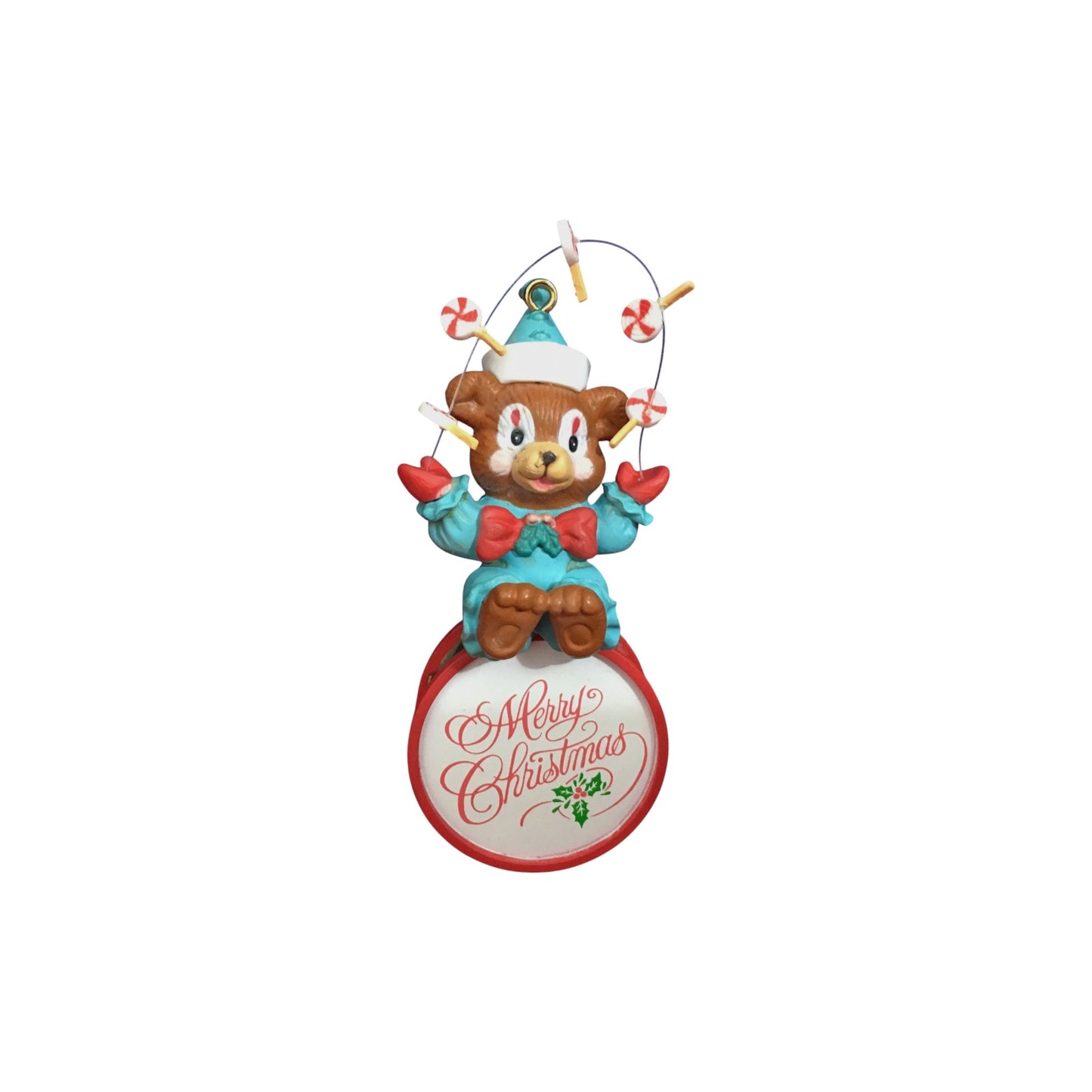 1993 Clowinin' Around Enesco Ornament (Teddy Bear) 595454 Image1