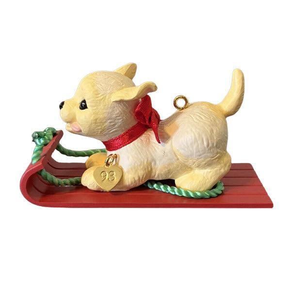 1993 Golden Retriever Hallmark Ornament (Puppy Love) QX5045