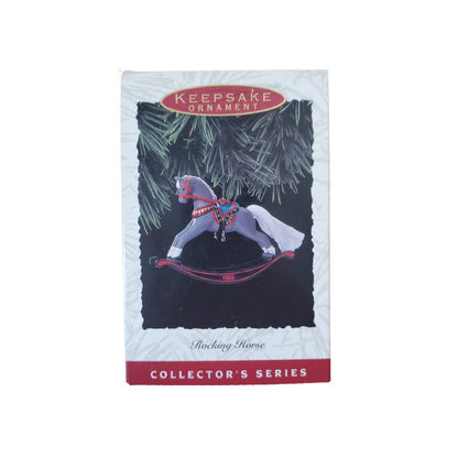 1993 Gray - White Feet Hallmark Ornament (Rocking Horse) QX4162