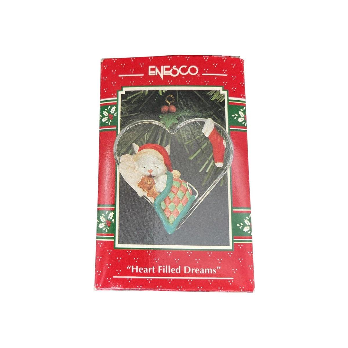1993 Heart Filled Dreams Enesco Ornament (Kitten) 595462 Image2