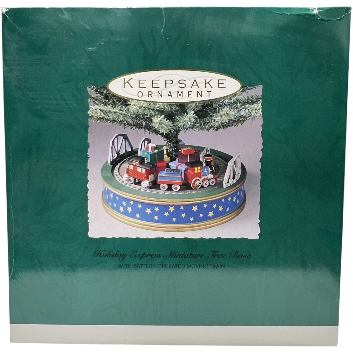 1993 Holiday Express Miniature Tree Base & Skirts Hallmark Ornament (Lionel) QXM5452