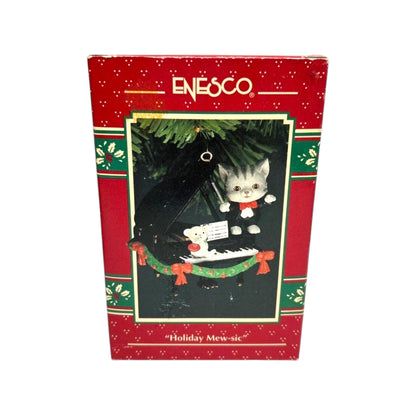 1993 "Holiday Mew-sic" Enesco Ornament (Kitten) 582107 Image2