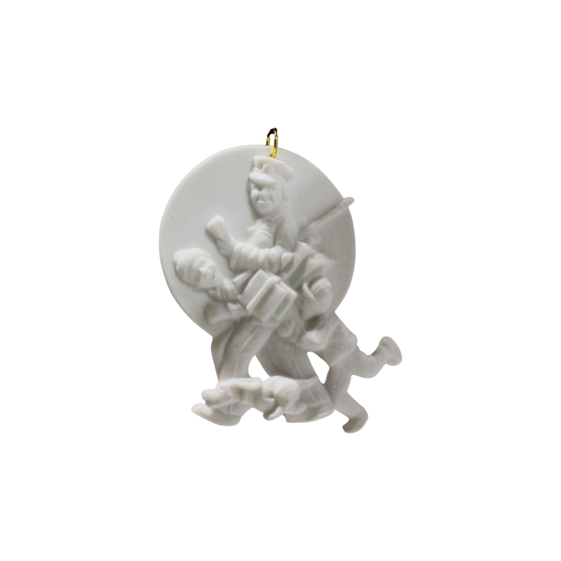 1993 Jolly Postman Hallmark Ornament (Portraits in Bisque Collection) QK1162 Image1