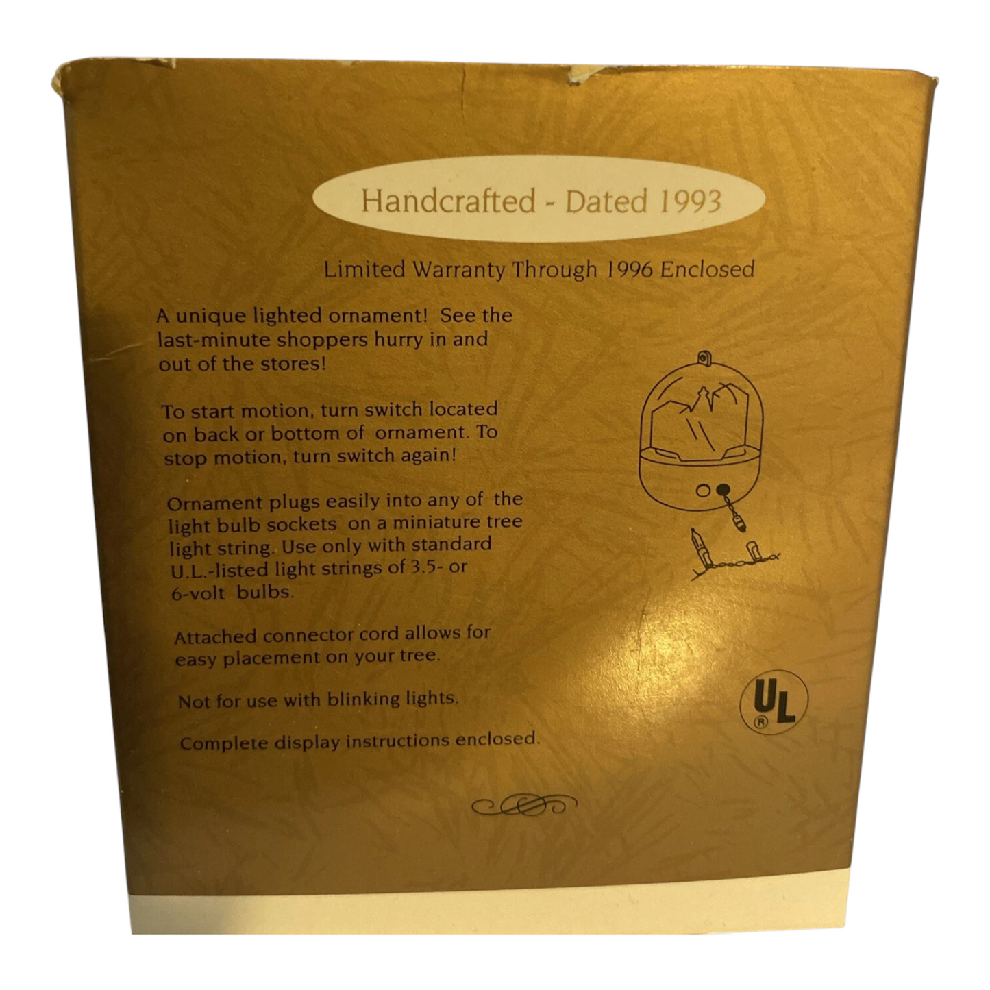 1993 Last Minute Shopping Hallmark Ornament (Buildings & Houses) QLX7385