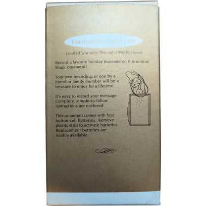 1993 Messages of Christmas Hallmark Ornament (Recorder) QLX7476