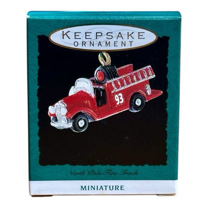1993 North Pole Fire Truck Hallmark Ornament (Fire Truck) QXM4105