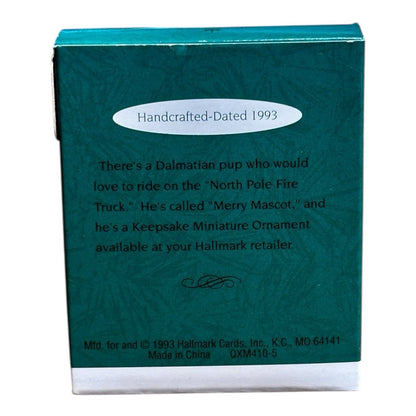 1993 North Pole Fire Truck Hallmark Ornament (Fire Truck) QXM4105