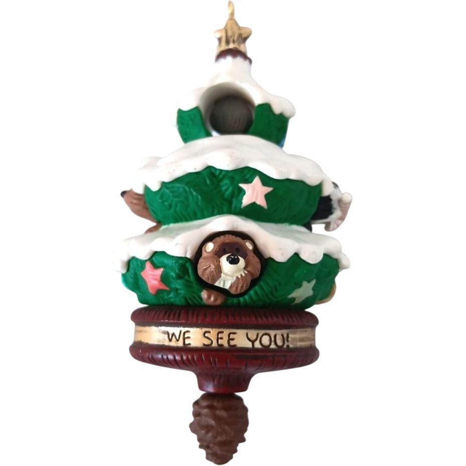 1993 Peek-a-Boo Tree Hallmark Ornament (Animal) QX5245