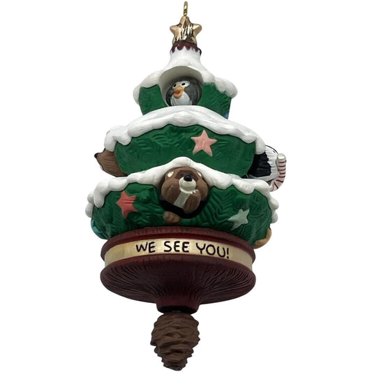 1993 Peek-a-Boo Tree Hallmark Ornament (Animal) QX5245