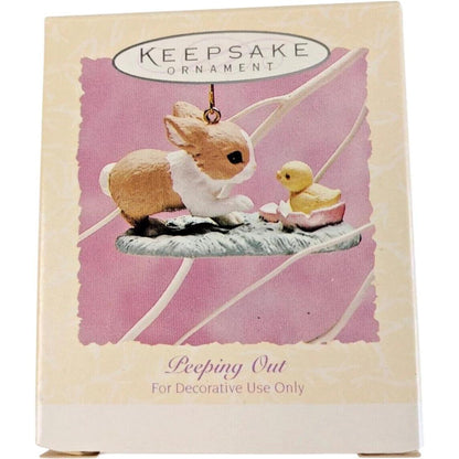 1993 Peeping out Hallmark Ornament (Easter) QEO8203