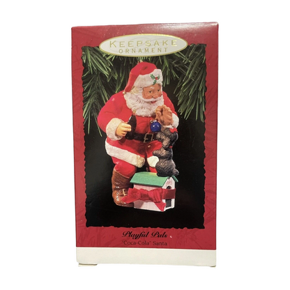 1993 Playful Pals Hallmark Ornament (Coca-Cola Santa) QX5742 Image2