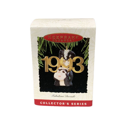 1993 Skunk with Brass 1993 Hallmark Ornament (Fabulous Decade) QX4475