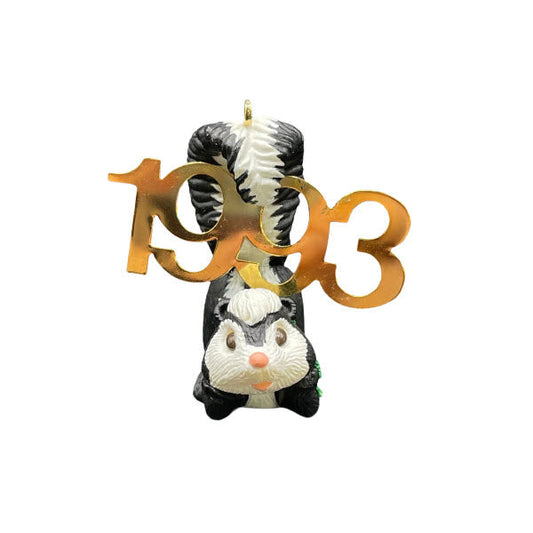 1993 Skunk with Brass 1993 Hallmark Ornament (Fabulous Decade) QX4475