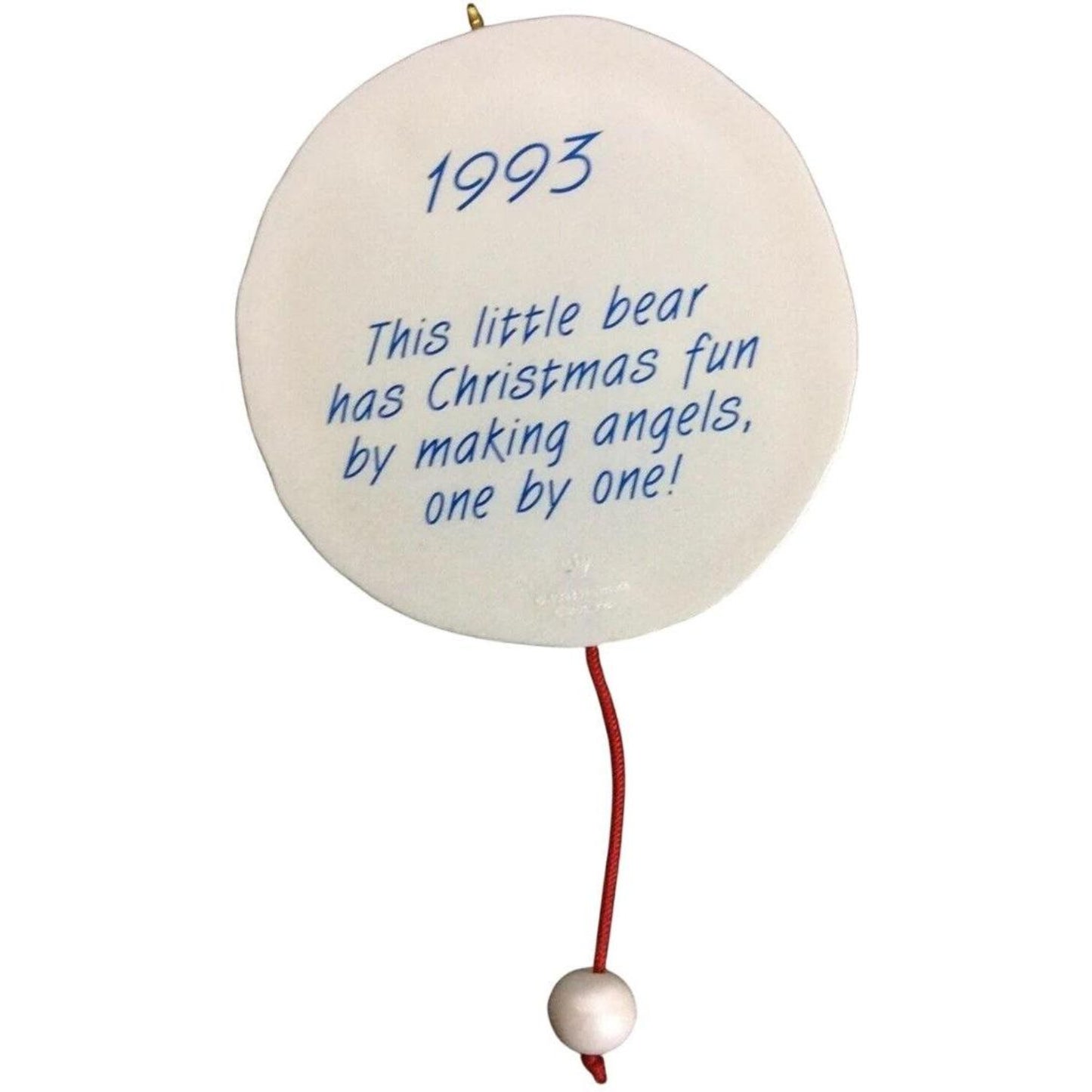 1993 Snow Bear Angel Hallmark Ornament (Teddy Bear) QX5355