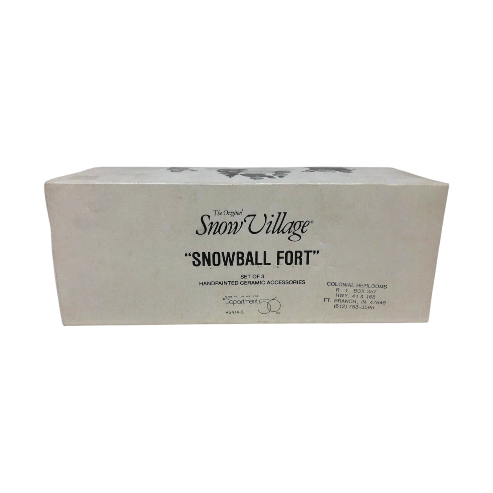 1993 Snowball Fort Department 56 5414-3 Image2