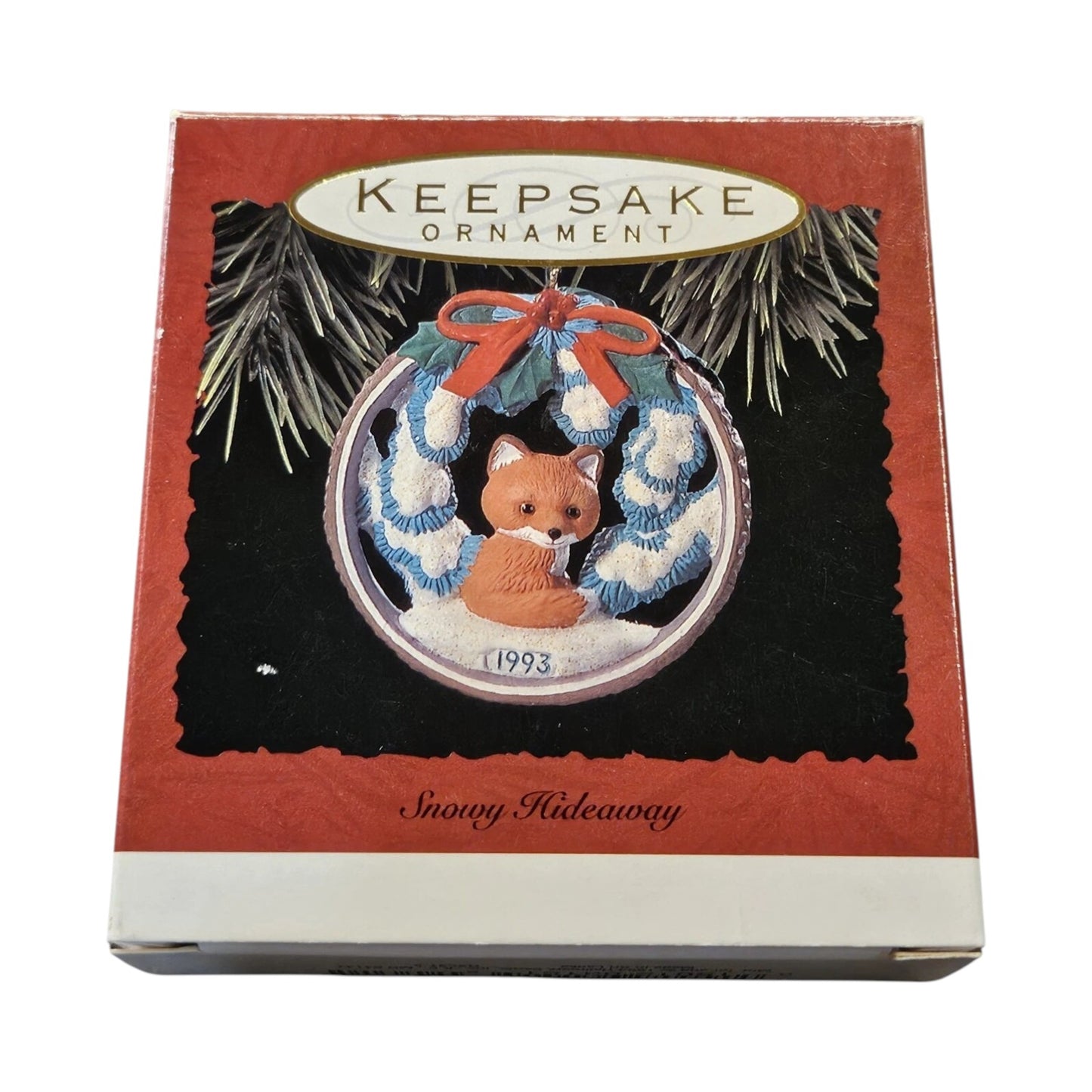 1993 Snowy Hideaway Hallmark Ornament (Fox) QX5312 Image2