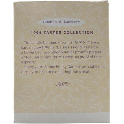 1993 Sunny Bunny Garden Hallmark Ornament (Easter) QEO8146