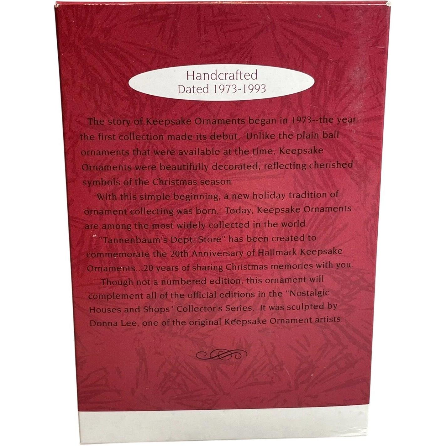 1993 Tannenbaum's Dept Store Hallmark Ornament (Nostalgic Homes and Shops) QX5612