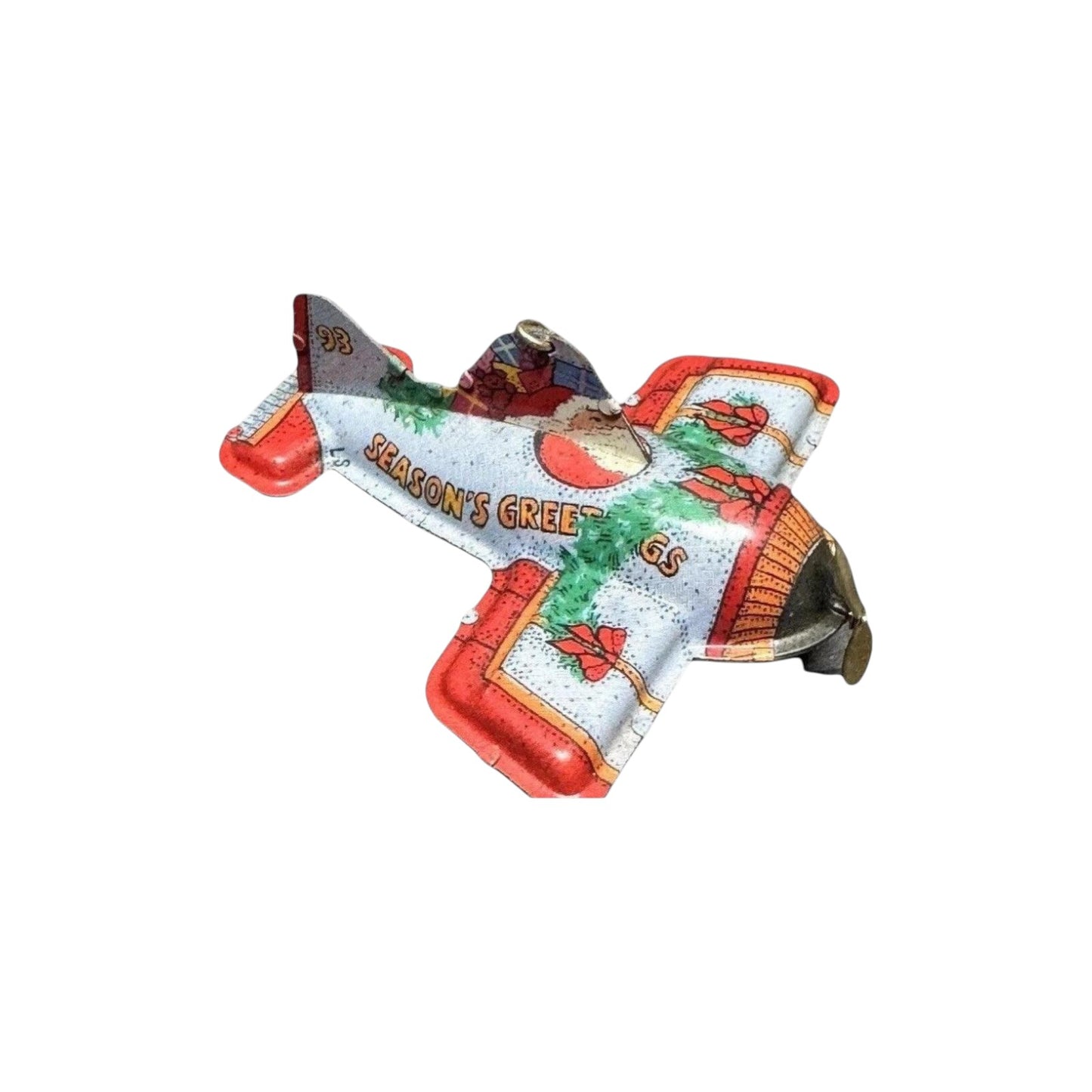 1993 Tin Airplane Hallmark Ornament (Holiday Fliers) QX5622 Image5
