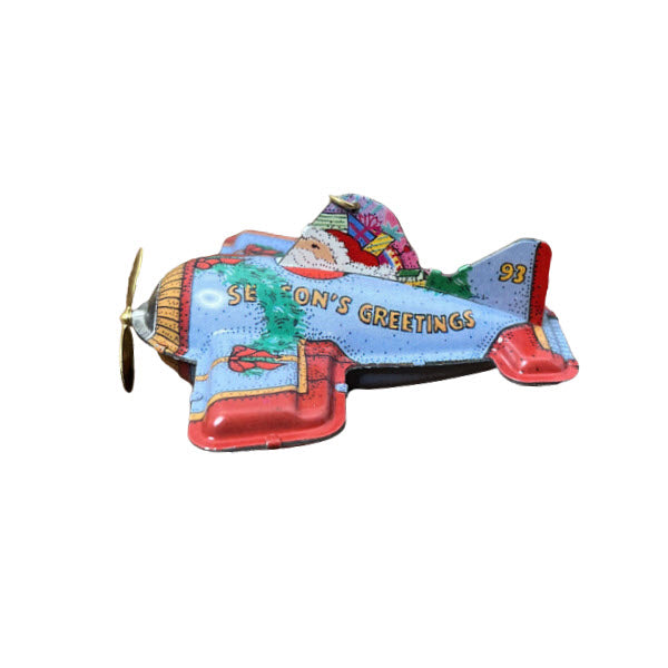 1993 Tin Airplane Hallmark Ornament (Holiday Fliers) QX5622
