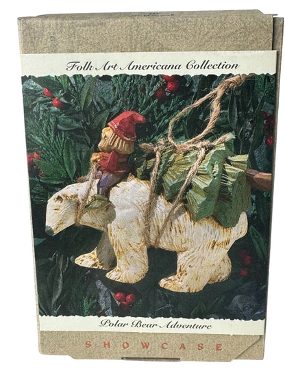 1993Polar Bear Adventure Hallmark Ornament (Folk Art Americana) QK1055
