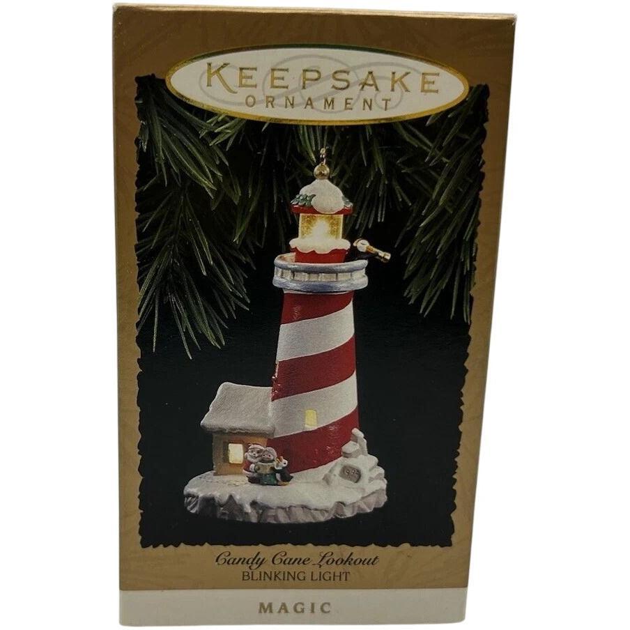 1994 Candy Cane Lookout Hallmark Ornament (Lighthouse) QLX7376