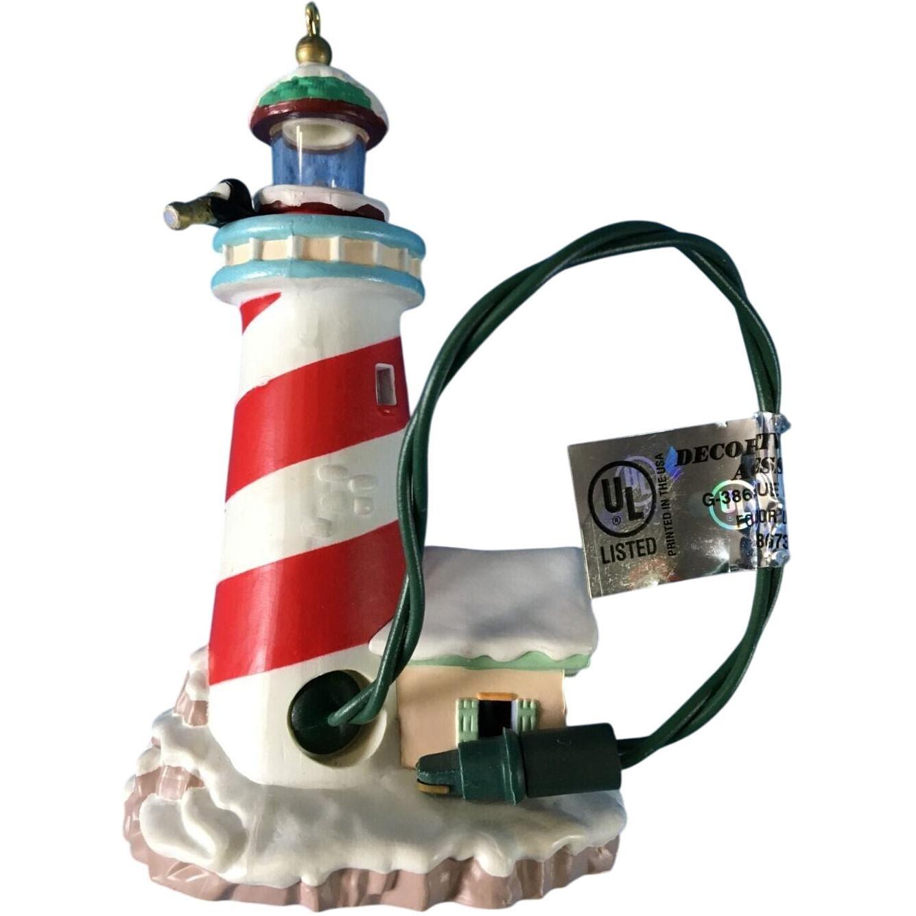 1994 Candy Cane Lookout Hallmark Ornament (Lighthouse) QLX7376